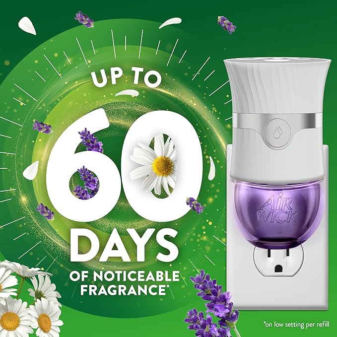 Air Wick Plug In Scented Oil Refill,Lavender & Chamomile, 7 ct