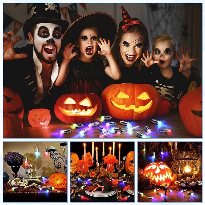 LIHAO 24PCS LED Balloon Lights Mini Battery Powered LED Party Lights Bulbs for Paper Lantern Balloon Pumpkin Wedding Halloween Christmas Party Decoration Centerpieces (Colorful)
