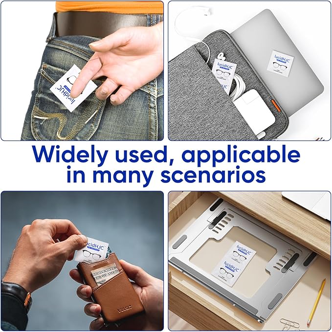 Lens Wipes for Eyeglasses/Camera Lenses,and Screens of cellphones/laptops/Computers .Cleaning Spots or dirts. Wrapped Individually Paper Wipes, Count 400