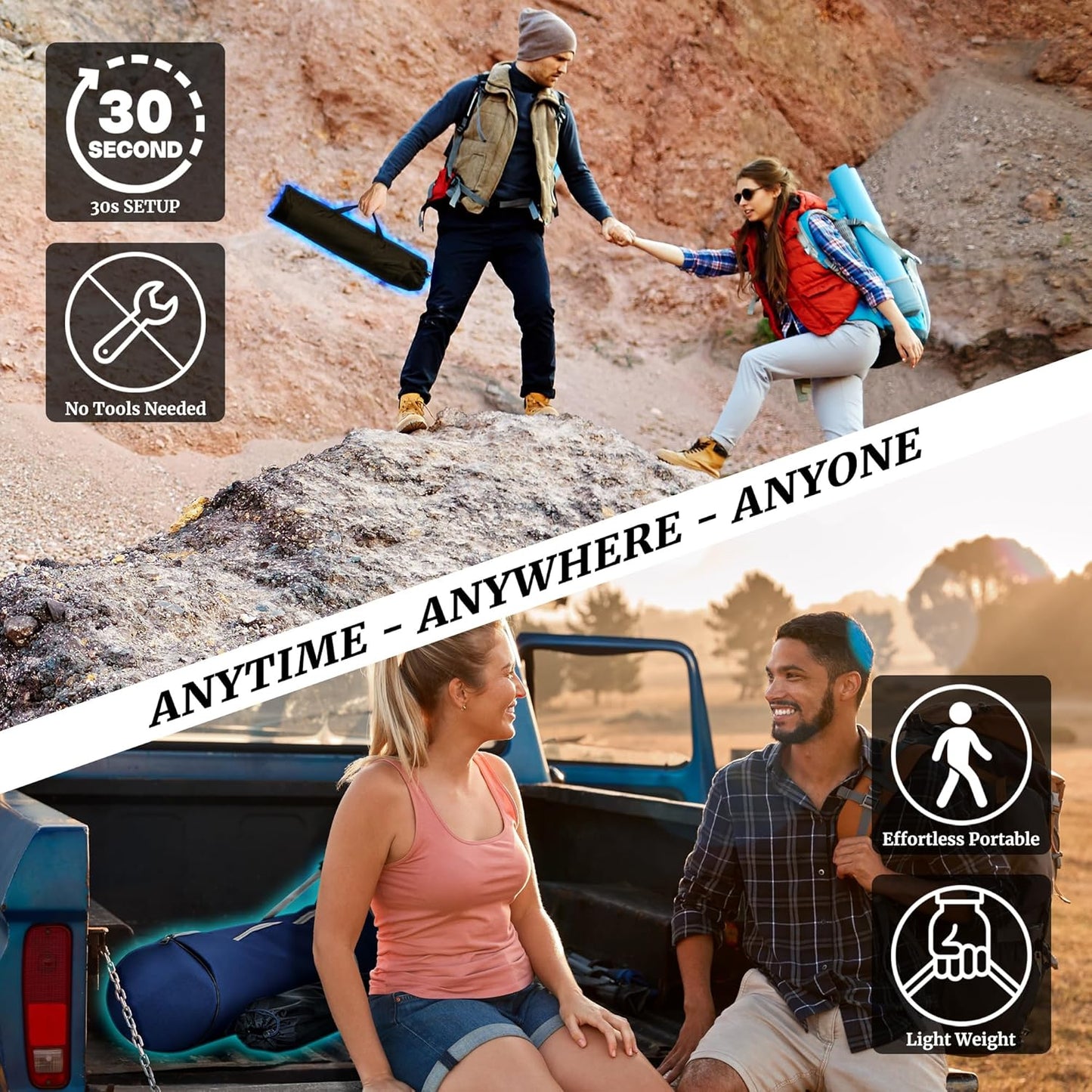 Tranquillo Universal Hammock with Stands Electro Static Coated Steel, Adjustable Foldable Hammock Stand with 2 Layered Polyester Net and Carry Bag for 2 Persons (Combo - Yellow)