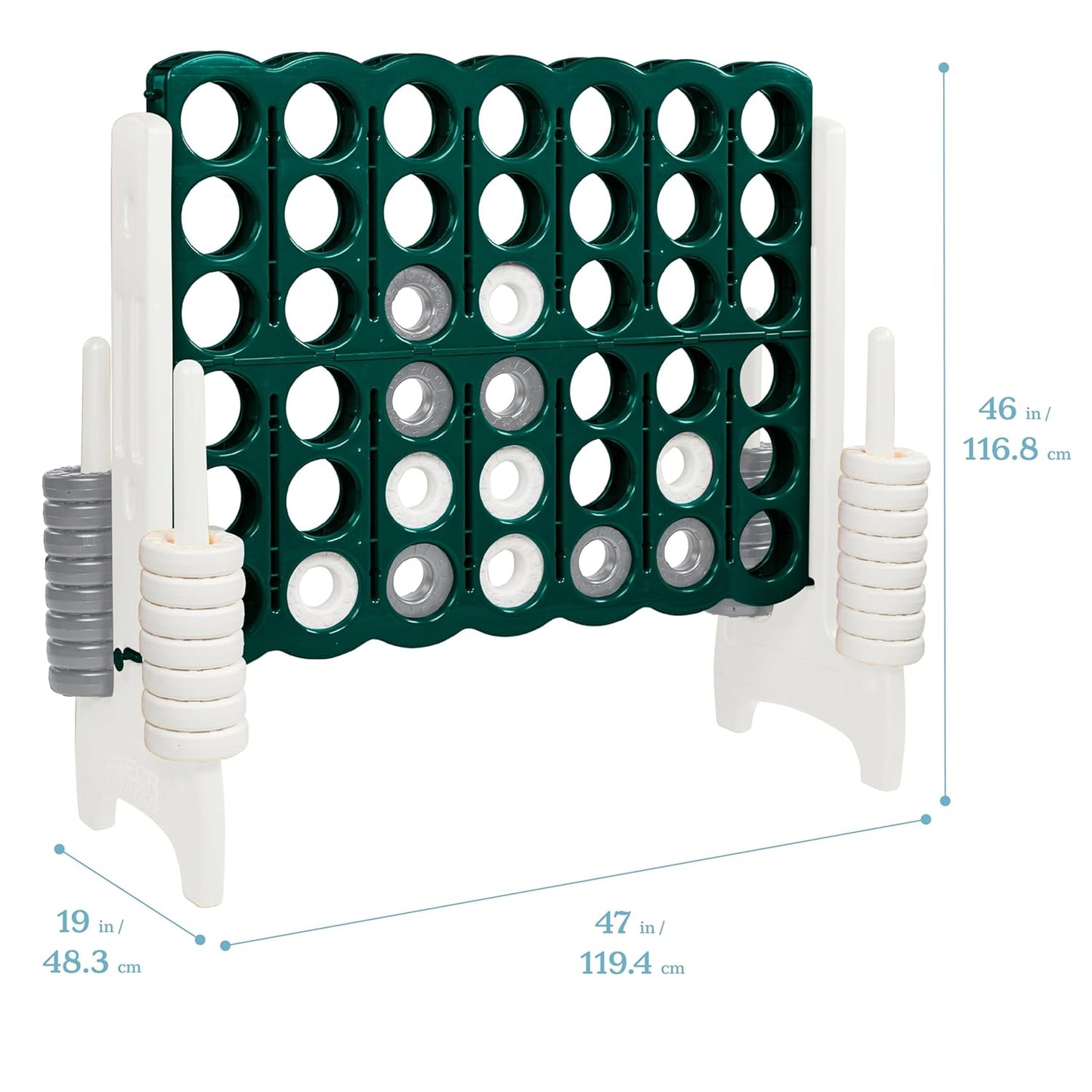 ECR4Kids Jumbo 4-to-Score, Giant Game, Green, White