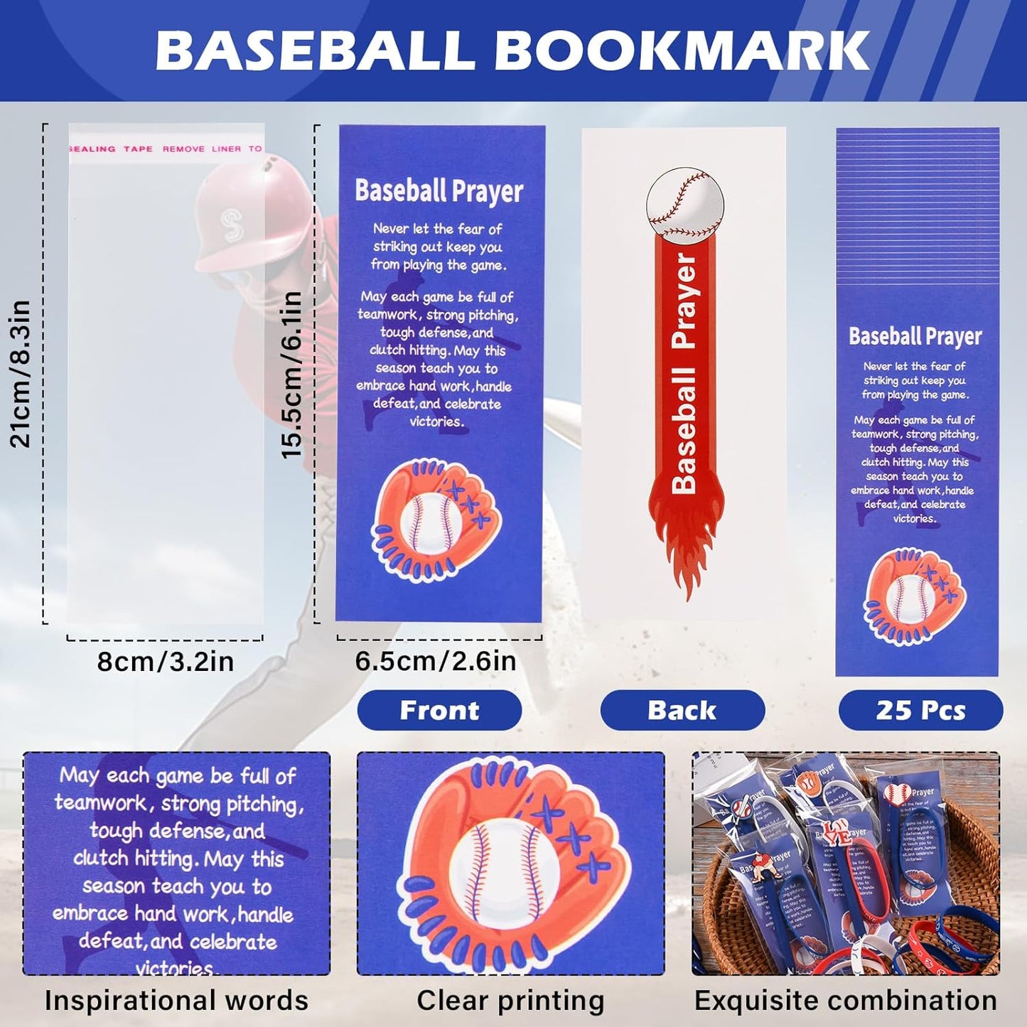 LiYiQ 72 Pcs Baseball Party Favors Baseball Team Gifts Baseball Goodie Bags Stuffers Baseball Ballpoint Pens Bookmark Card and Silicone Bracelet