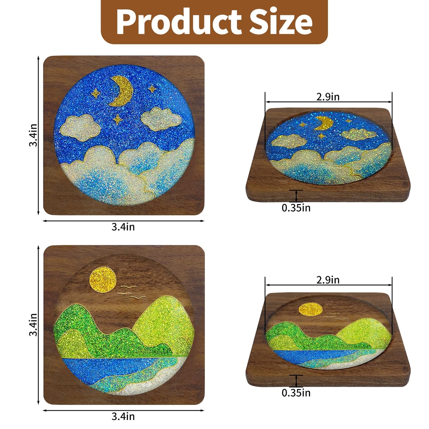 Filigree Enamel Art Painting Crafts Starter Kit, DIY Enamel Craft Making Resin Crafts Coasters Kits, DIY Art Project Craft Kits for Adults Seniors Teens, Hobby Kits for Women, Handmade Home Decor Gift