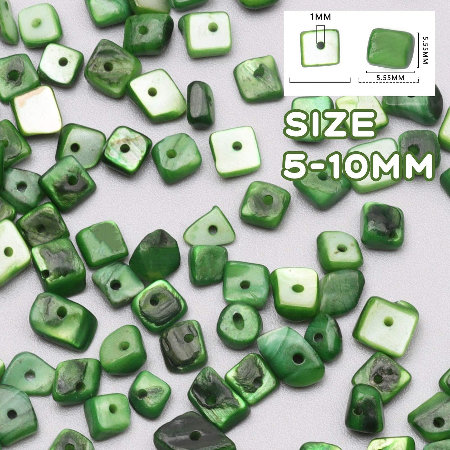 500 pcs Natural Chip Stone Beads, Malachite 5-8 mm Irregular Gemstones Healing Crystal Loose Bead for Jewelry Making Bracelet Crafting