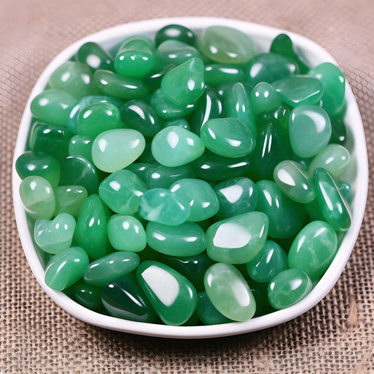 SigMntun Polished Aventurine Crystal Chips 200 Pcs - 0.3" 10 oz Tumbled Stone Chips Crushed Sea Glass Stones Healing Reiki Crystal Jewelry Making Home Decoration