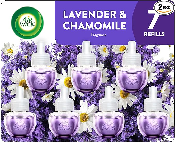 Air Wick Plug In Scented Oil Refill,Lavender & Chamomile, 7 ct
