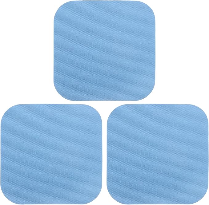 uxcell 3Pcs Rubber Jar Opener Grippers Pads, Multi-function Heat-insulated Non-Slip Grippers Pads for Jars, Kitchen Tool for Easy Opening (Blue, Square)