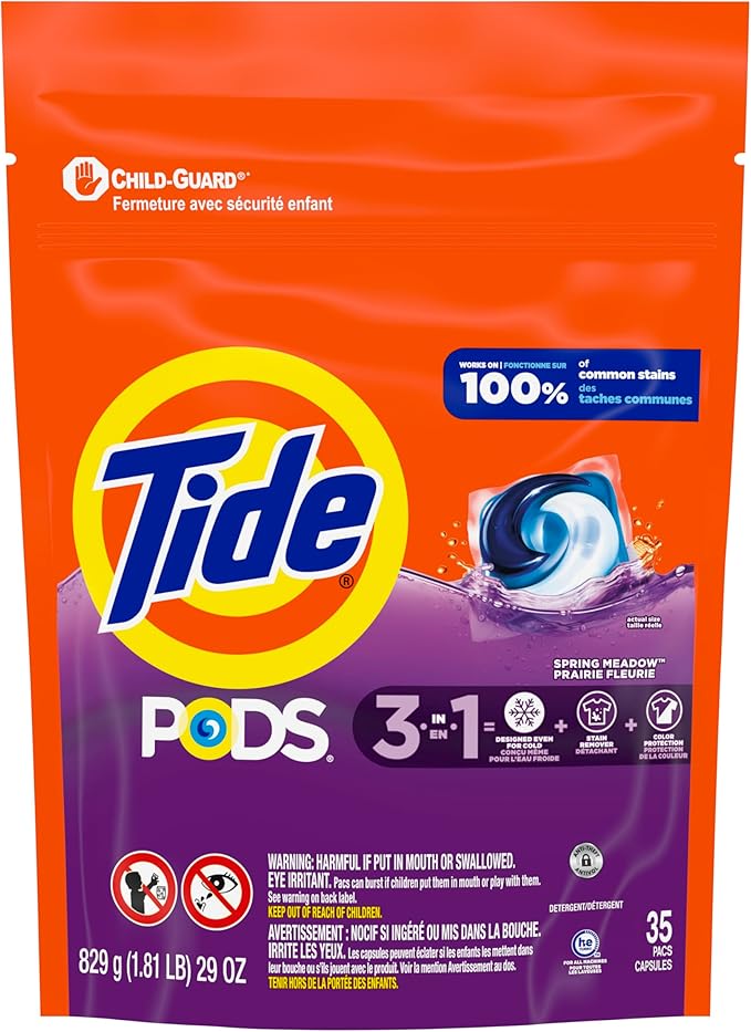 Tide Pods Laundry Detergent, Spring Meadow, 35 Count