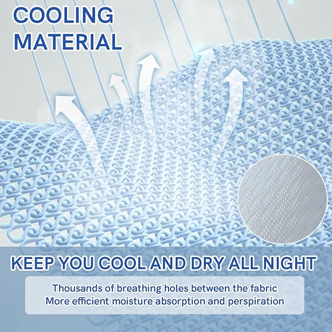 YnM Cooling Weighted Blanket, Handmade Chunky Yarn Knitted Design, Temperature Regulating and Breathable, Machine Washable Throw for Sleep or Home Decor (Azure Blue, 60x80 Inch, 20lbs)