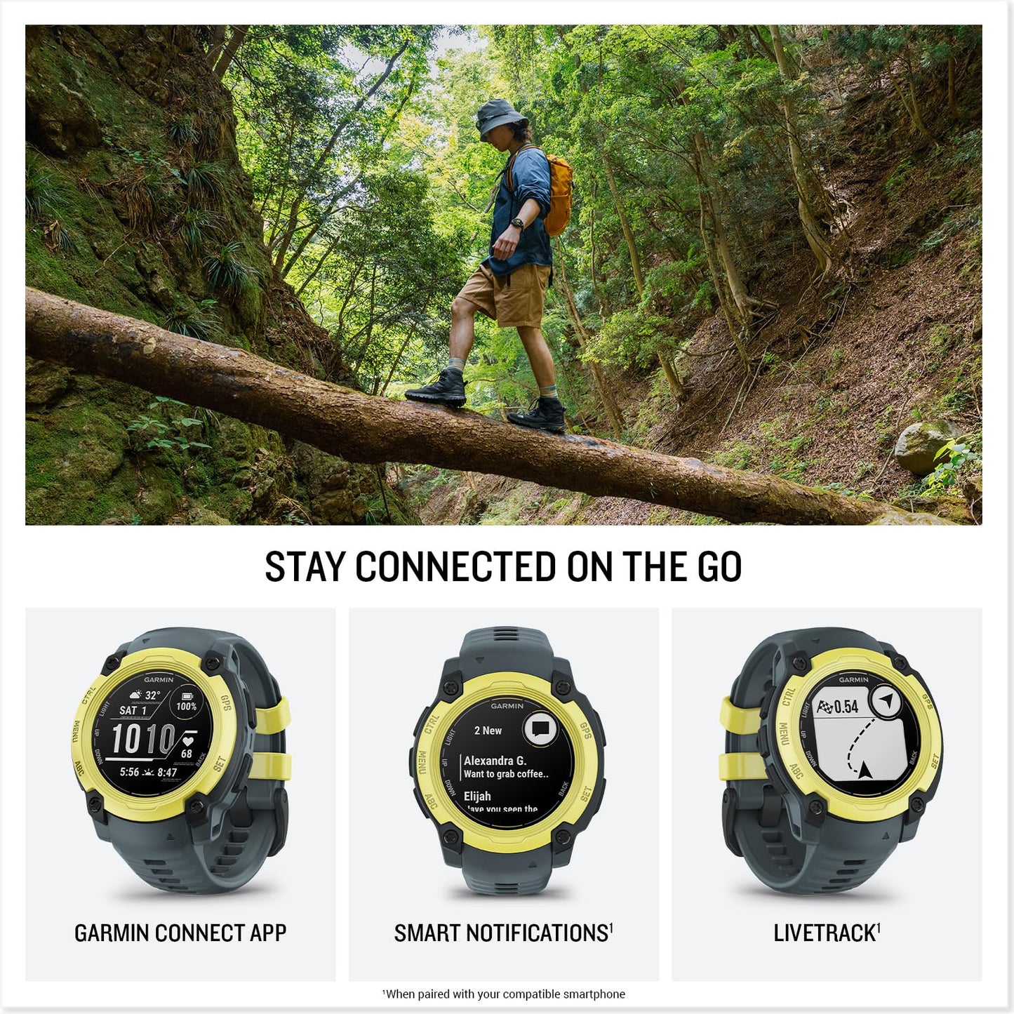 Garmin Instinct E 40Mm, Outdoor Gps Smartwatch, 24/7 Health Monitoring, Up To 14 Days Of Battery Life, Electric Lime/Twilight 01