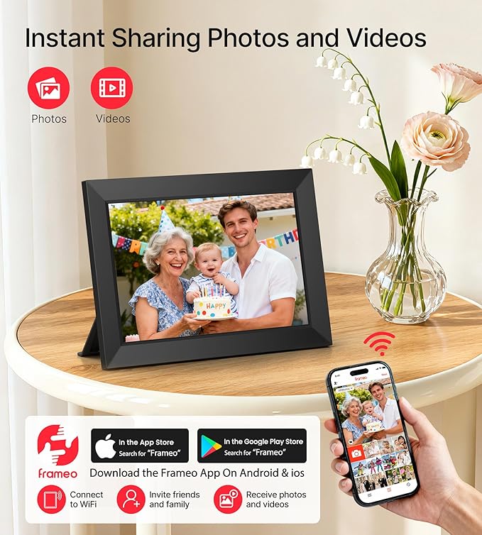 Frameo Digital Photo Frames WiFi 3 Pack