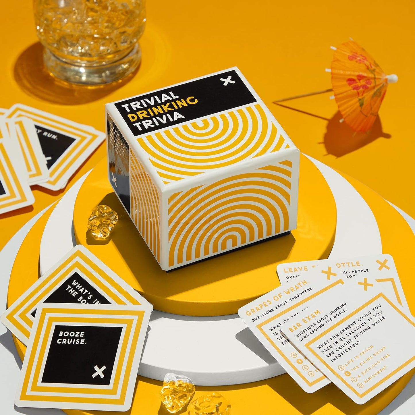 Brass Monkey Trivial Drinking – Trivia Card Game Set with 200 Unique Questions About Random Drinking Knowledge for Adults