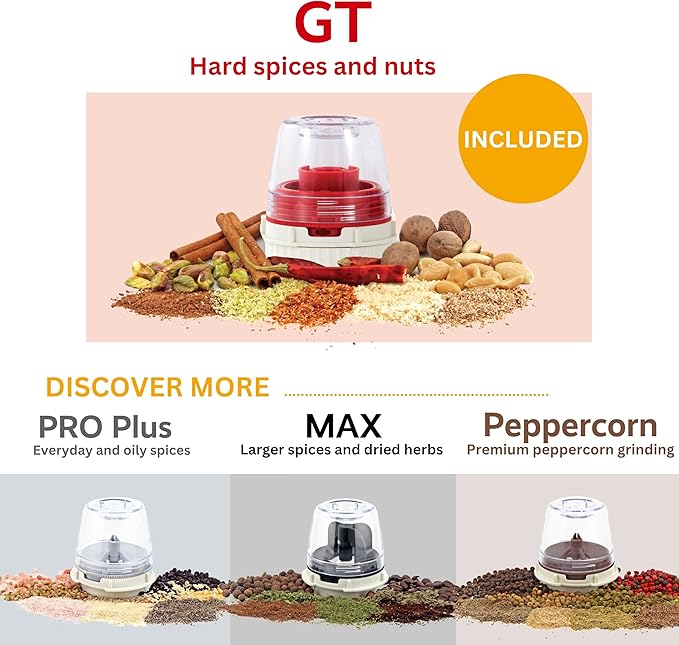 FinaMill Grater Pod – Single Refillable Spice Pod for Hard Spices, Nuts & Chocolate, Stainless Steel Grater, Compatible with All FinaMill Spice Grinders, Home and Kitchen Gifts for Women