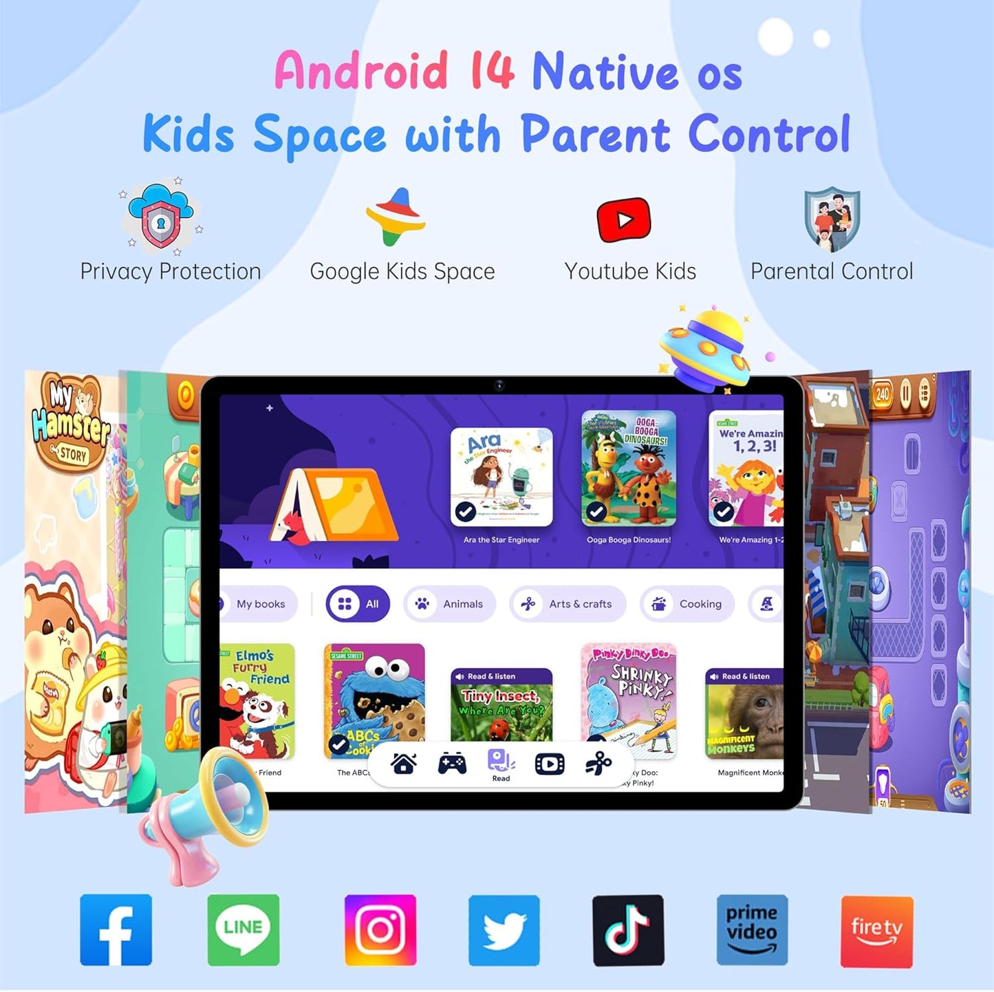 HAOVM Tablet 10 inch, 4G SIM Unlocked, Android 14 Tablet with SIM Card Slot, IPS Touch Screen, 2.0GHz Fast Processor,3GB+32GB+TF Expand,2.4G/5GHz WiFi,8MP Camera, GPS, Pink case
