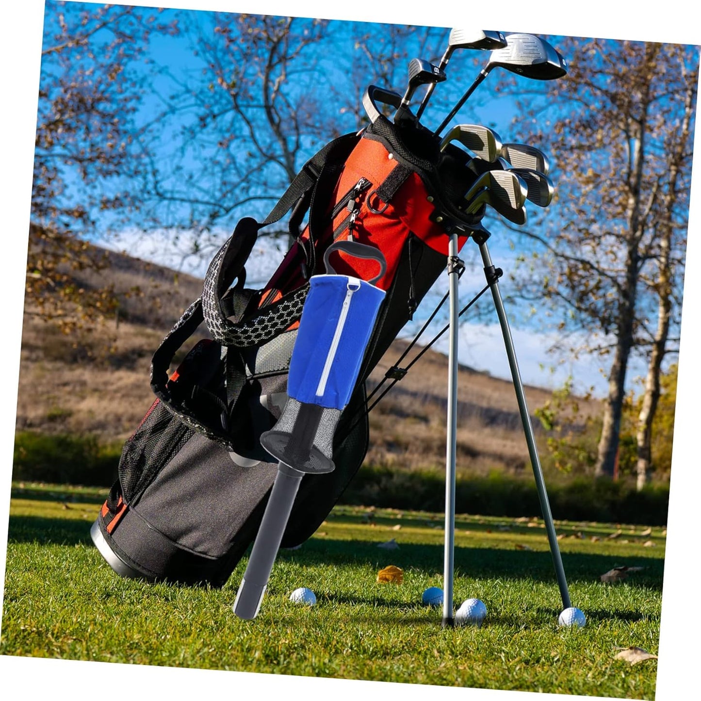 Totority Golf Ball Picker Shag Tube Detachable Collector Easy Pick-up Bucket Golfs Tool