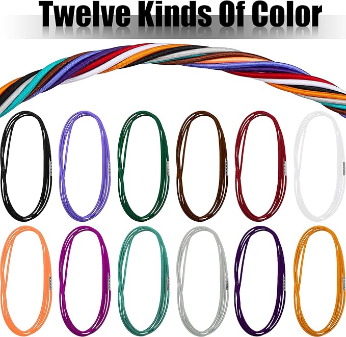 Riakrum 12 Colorful Elastic Trash Can Rubber Bands for 13-30 Gallon Garbage Cans, 3. 28 ft, Large Rubber Bands for Home Kitchen Office School Indoor and Outdoor Party