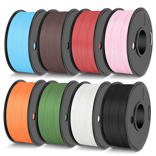 JAYO PLA Filament 1.75mm, 5KG Bulk Pack (11lbs), Large Capacity 3D Printer Filament Bundle, High Precision 0.02mm, Clog-Free, Ea