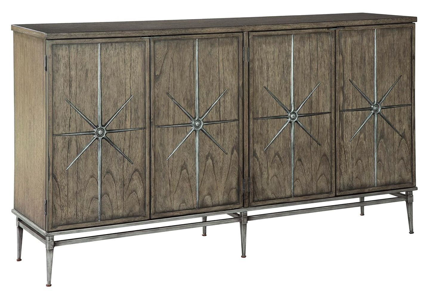 Hekman Accent Entertainment Center - Media Entertainment Cabinet, Solid Wood TV Stand, Media Console Cabinet with Power Pack Outlet, 4 Door and 2 Storage Shelves Each, Modern Living Room Furniture