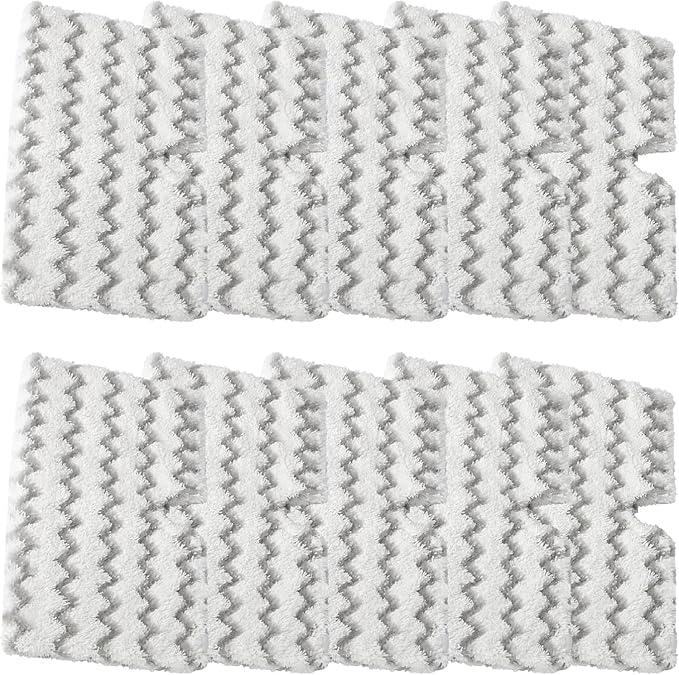 for Shark Steam Mop Pads 10 Pack Replacement Shark S3500 Series S3501 S3601 S3550 S3901 SE450 S3801CO S3601D S2901 S2902 Steamer Pocket Mop Washable Microfiber