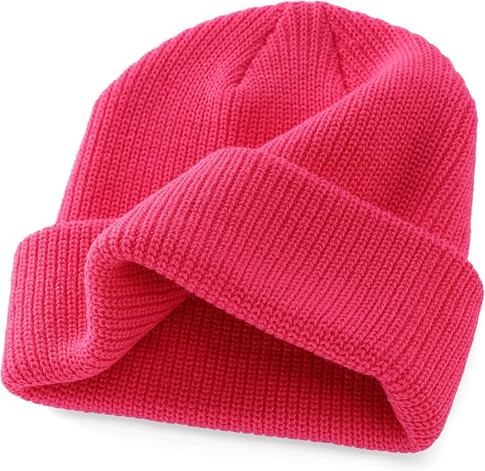 Connectyle Classic Double Layer Knit Beanie Hat Warm Thick Acrylic Winter Hats Daily Cuffed Beanies Watch Hat for Men Women