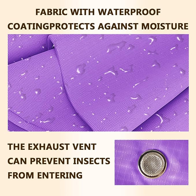 3-piece compressed clothes storage bags, foldable wardrobe storage bags, large-capacity with handles, suitable for sweaters, bed sheets, blankets, down quilts, pillows, toys, etc.（purple）