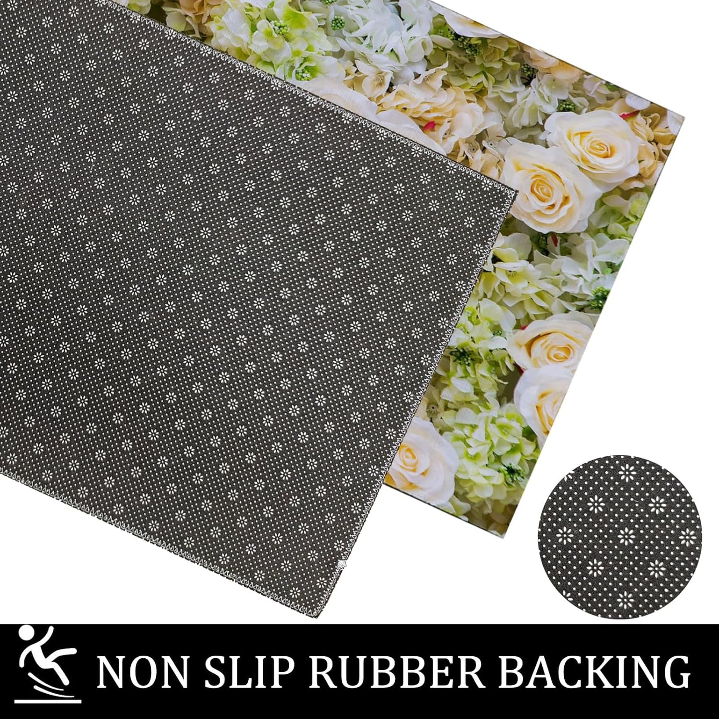 Cute Bunny Rabbit Indoor Doormat, Non-Woven Fabrics Non Slip Floor Mat 17x29.5 in Area Rug Quick Absorbent Entrance Rug Front Door Mat, Welcome Mats Entryway Rug Doormats for Kitchen Home Bedroom