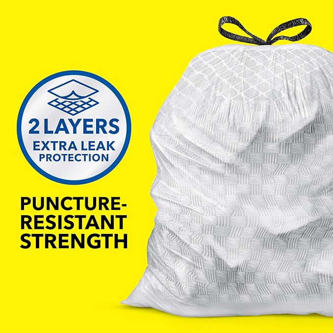 Glad ForceFlex Tall Kitchen Drawstring Trash Bags, 13 Gal, Gain Lavender, 80 Ct (Package May Vary)