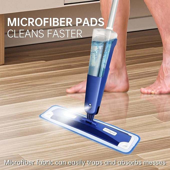 Onesimus Pack of 12 Microfiber Cleaning Pads Compatible with All Bona Spray Mops, Reusable 15''-18'' Microfiber Mop Pads, Hardwood Floor Cleaning Mop Pads Replacement, Machine Washes