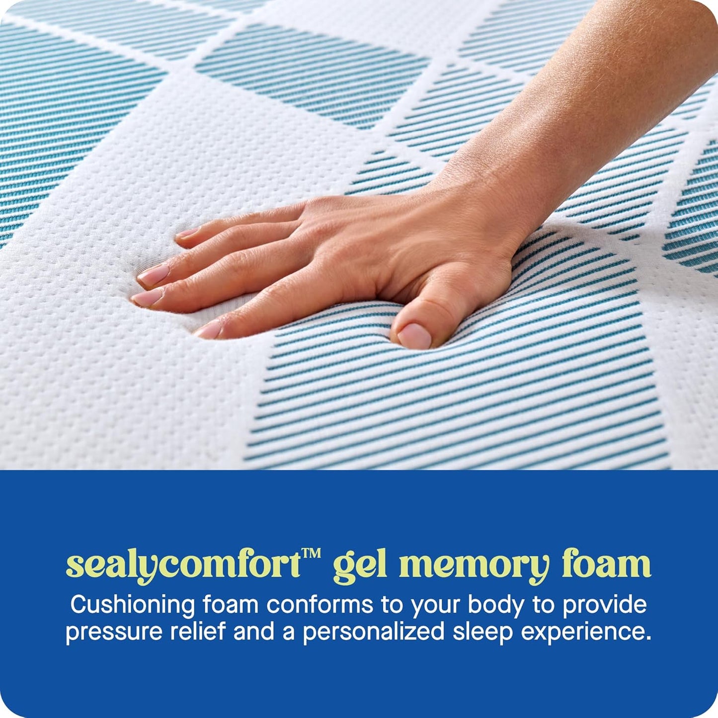 Sealy Dreamlife 10” Hybrid Mattress-in-a-Box, Queen, SealyComfort Gel Memory Foam, SealyResponsive Encased Coils, Surface-Guard Technology