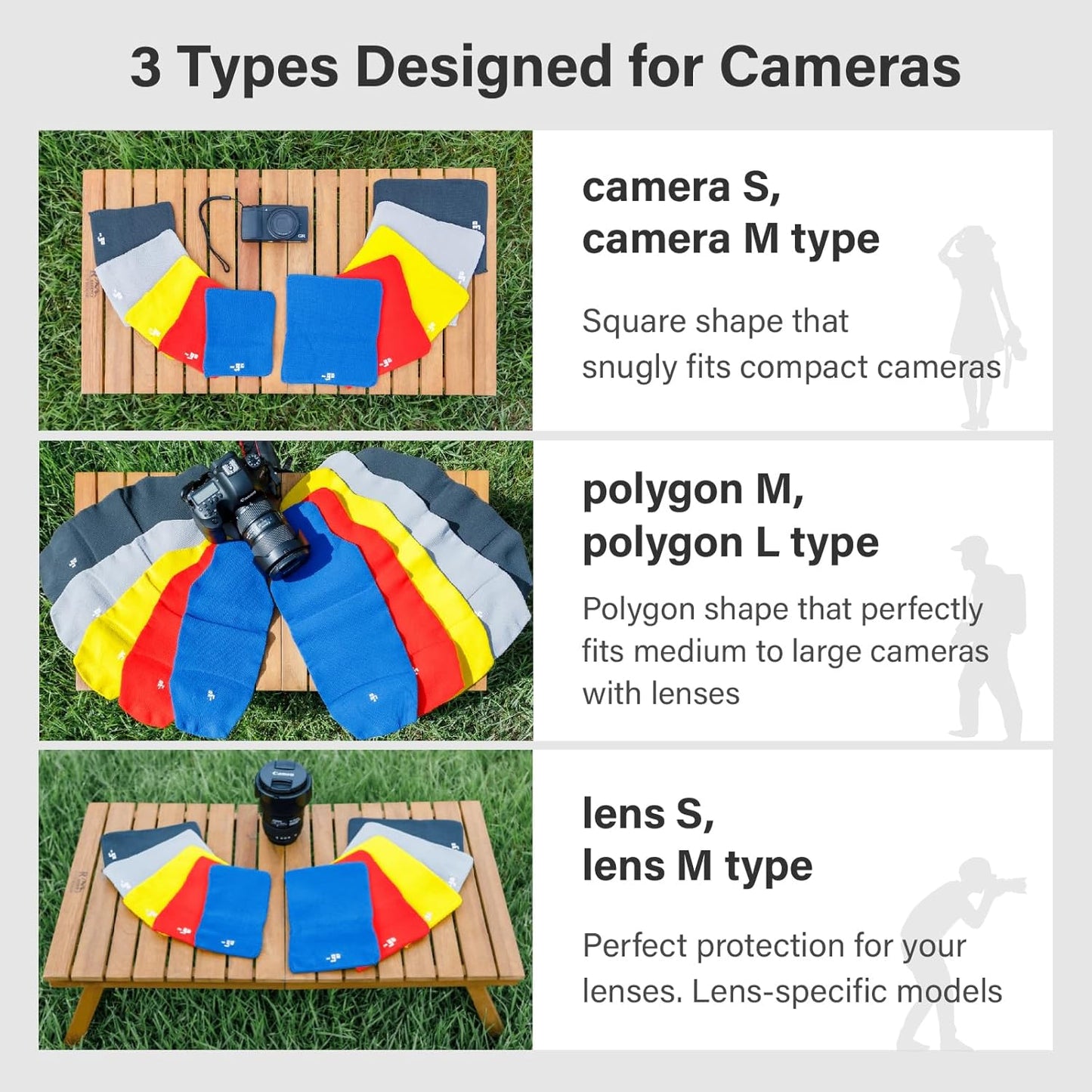 Camera Cover, Square W, Made in Japan, M size, Dark Gray