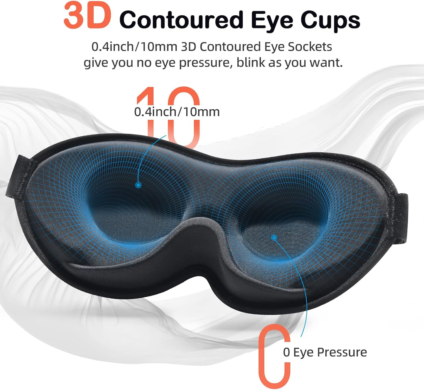INNELO Sleep Mask for Side Sleeper, Eye Mask Sleeping Women Men, 100% Light Blocking 3D Contoured Cup Sleeping Mask Soft No Eye Pressure Cover Blindfold Night Shade for Travel Nap Yoga, Pink