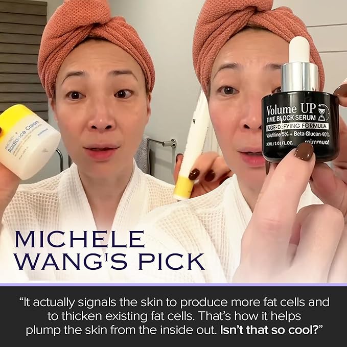 Volume Up Time Block Serum | Anti-Aging 5% Volufiline + 40% Beta Glucan | Plumps Wrinkles by Stimulating Fat Cell Production | Undereye, Forehead, Frown Lines&Neck Wrinkles | 30ml / 3pcs