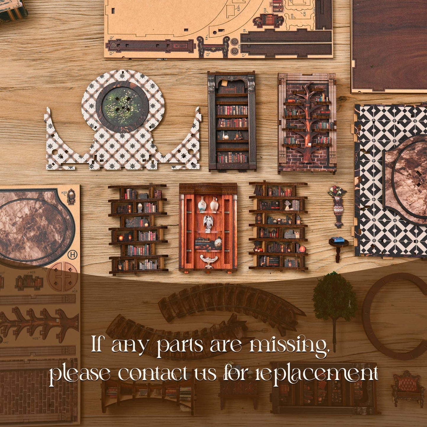 Kaayeewood Book Nook Kit, 3D Wooden Puzzles for Adults, DIY Miniature House Kit for Adults, Booknook with LED Light, Gifts for Family, Friends and Book Lovers, Bookshelf Decor(Wisdom Rings)