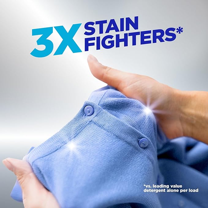 OxiClean Triple Action Versatile Stain Remover Powder, Use with Detergent, Removes Tough Stains like Grease, Blood and Grass, Brightens Colors and Whites, Chlorine Free, 6.5 lbs