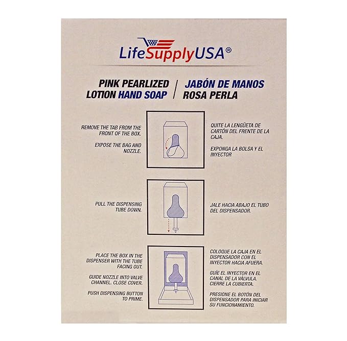 LifeSupplyUSA Pink Pearlized Liquid Lotion Hand Soap Refill – 800ml Pouch Bag for Dispenser (Single Pack)