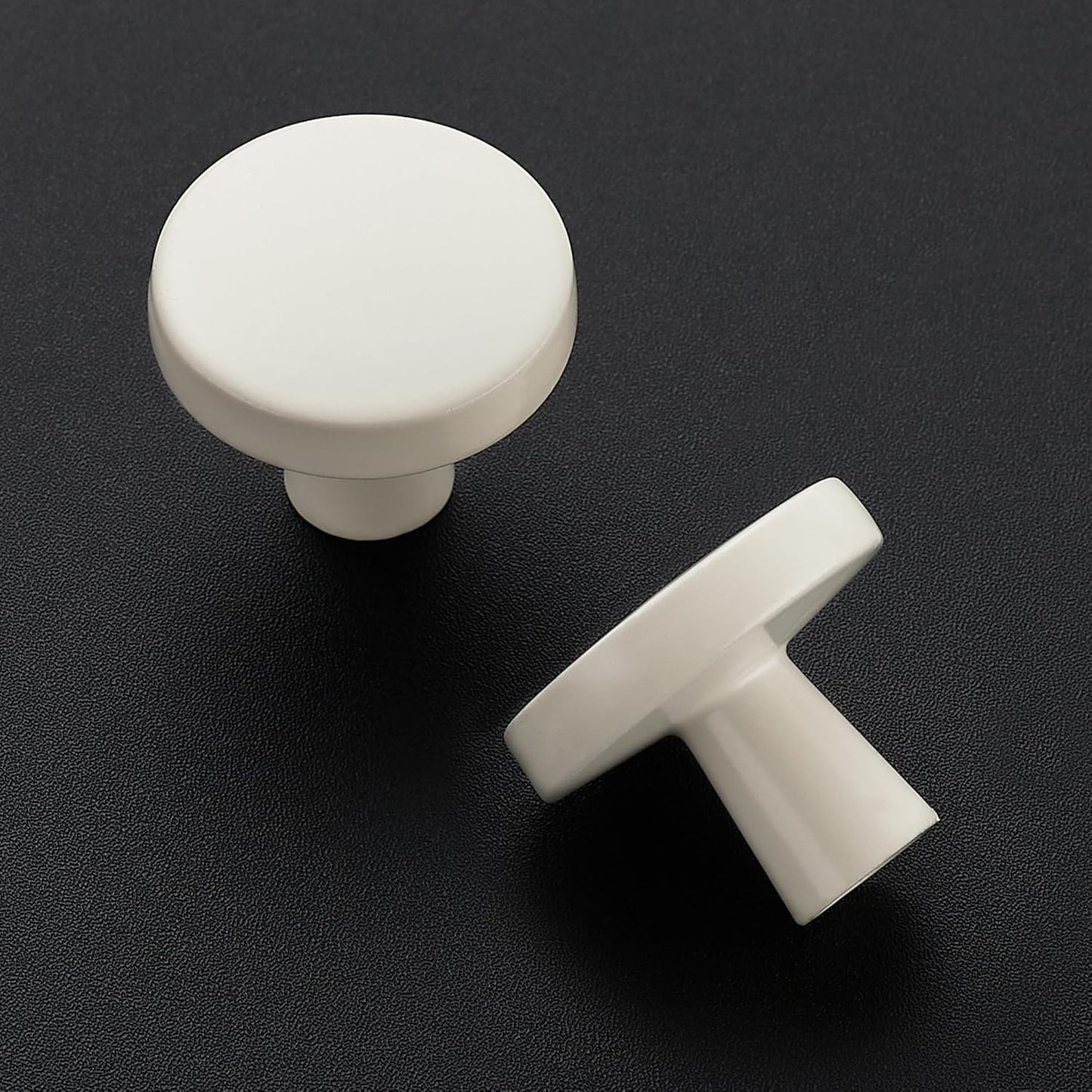 Ravinte 25 Pack Drawer Pulls 1-1/4 Inch Kitchen Cabinet Knobs Solid Round Dresser Drawer Knobs White Dresser Knobs Simple Cabinet Hardware for Cupboard