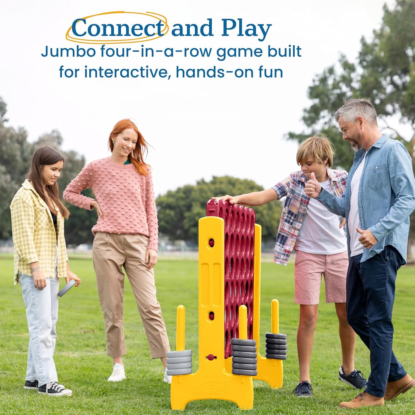 ECR4Kids Jumbo 4-To-Score, Giant Game, Cardinal, Gold