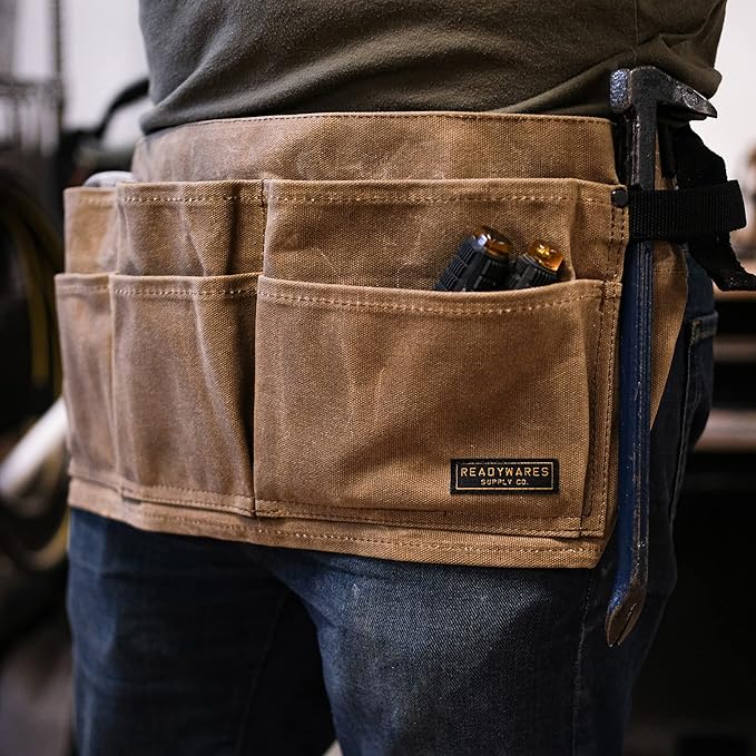 Readywares Waxed Canvas Waist Tool Apron/Waist Utility Apron/Carpenter Waist Apron