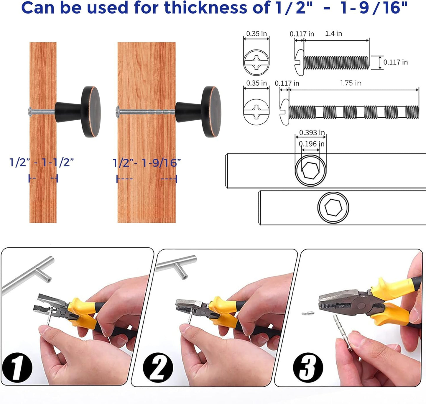 Ravinte 25 Pack Drawer Pulls 1-1/4 Inch Kitchen Cabinet Knobs Solid Round Dresser Drawer Knobs Oil-Rubbed Bronze Dresser Knobs Drawer Knobs Simple Cabinet Hardware for Cupboard Drawer Pulls