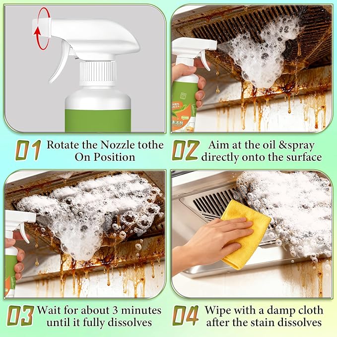 Fly Cleanse Natural Enzyme Formula to Household Appliances, Fly Clease Multi-Purpose Cleaner, Kitchen Appliance Cleaner, For Hold,Oven,Stove,Range Hood