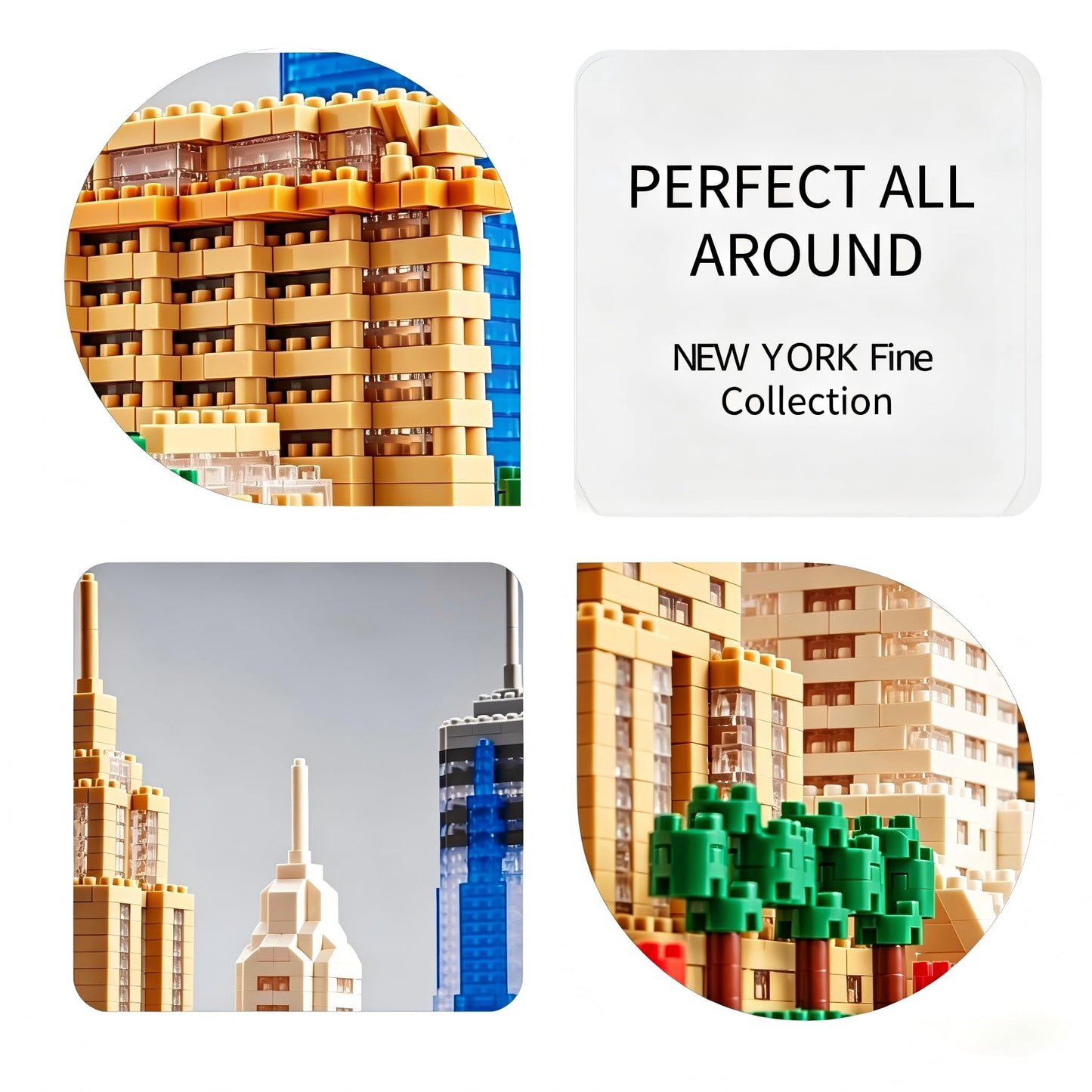 KLMEi City Architecture New York Skyline Micro Building Blocks Set for Adults NYC Skyline Collection Model Kit for Adult Age of 14+ 3452 Pieces