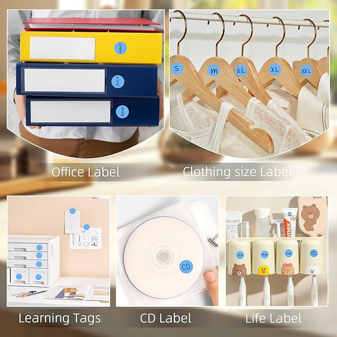 0.75 Inch Multi - Purpose Removable Labels,1000 PCS 3/4" Sky-Blue Dots for Classroom, Papers, Market, Price Tags, and Library Book Labels. Non - Printable Round Colored Stickers