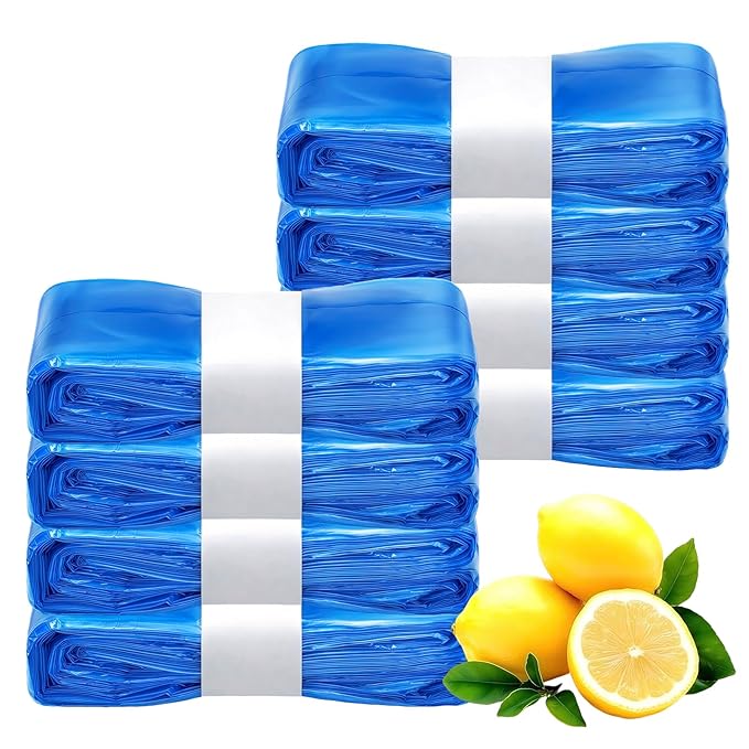 Compatible with Diaper Genie Pails Diaper Pail Refills | 8 Pack Lemon-Scent Continuous Liner Refills for Baby Diaper Pails | Durable Leak-Resistant Odor-Blocking Rolls | Easy Cut & Tie