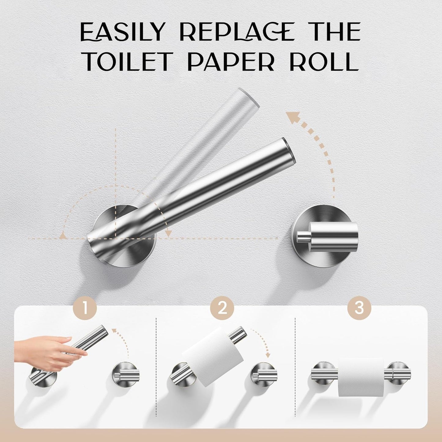 Day Moon™ Polished Chrome Toilet Paper Holder - Chrome Toilet Paper Holder Wall Mount