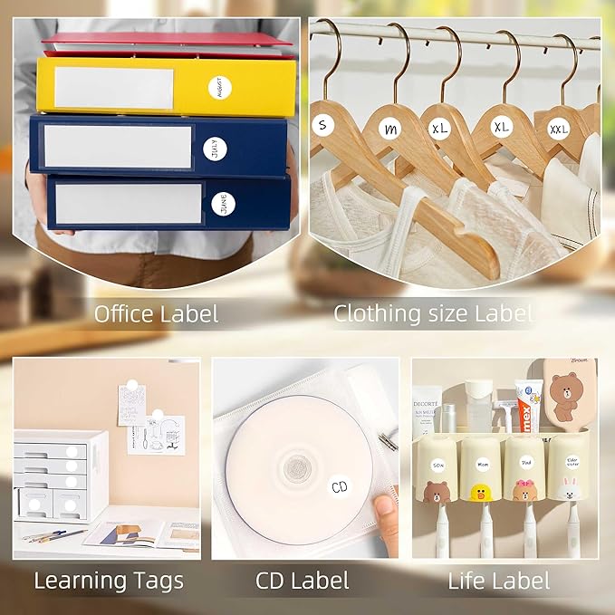 0.75 Inch Multi - Purpose Labels,1000 PCS 3/4" White Stickers for Classroom, Papers, Market, Price Tags, and Library Book Labels. Non - Printable Round Colored Dot
