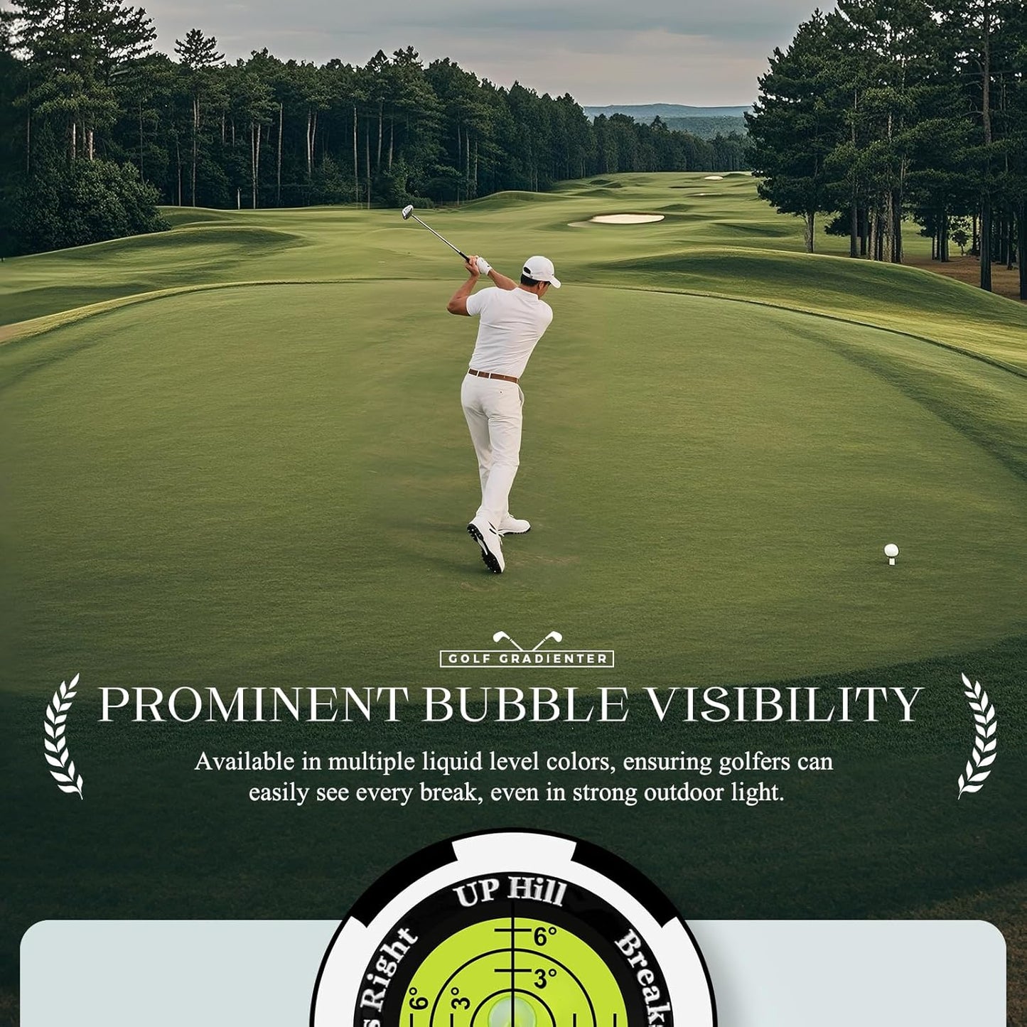 Golf Ball Marker - SmartLevel Ball Marker with High Precision Horizontal Bubble | Golf Putting Training Aid Accessories for Men & Women