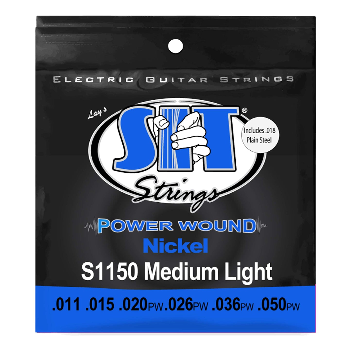 Sit Strings Power Wound Nickel Electric Guitar Strings (S.I.T.), Medium Light 11-50, S1150