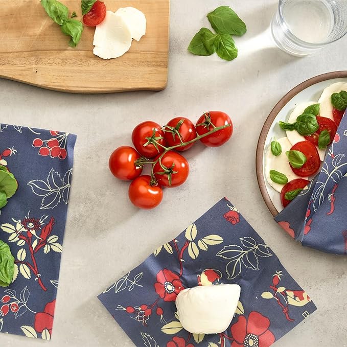 Bee's Wrap Beeswax Wraps for Food - Cut to Size 14x52" Wax Paper Roll - Made in USA Reusable Waxed Paper & Bowl Covers - Organic & Eco-Friendly Alternative to Aluminum Foil & Plastic Wrap, Botanical