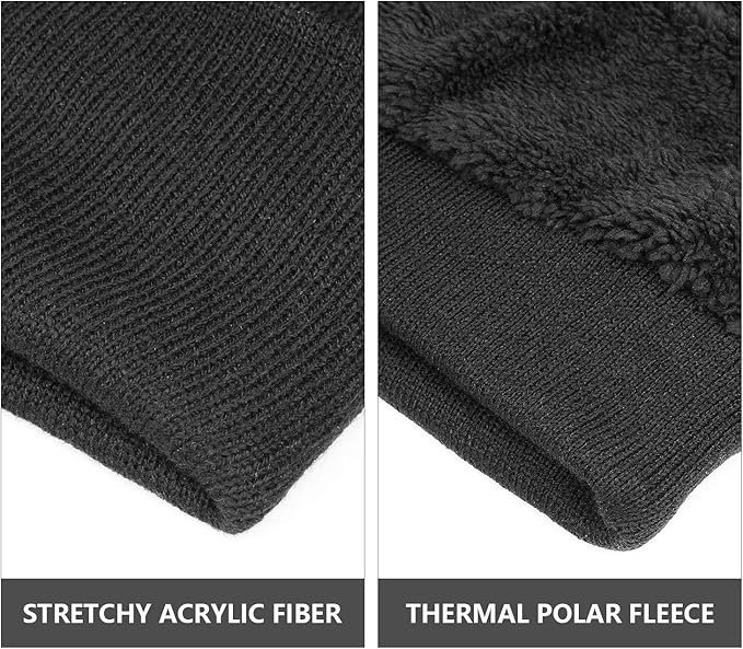 OZERO Winter Beanie Daily Hat - Thermal Polar Fleece Ski Stocking Skull Cap for Men and Women