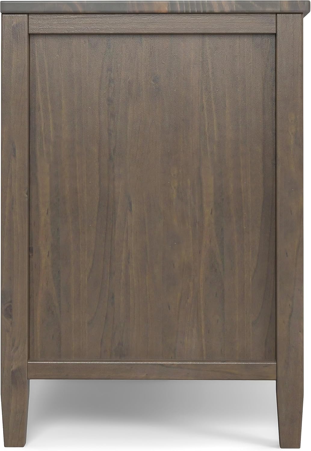 SIMPLIHOME Ela SOLID WOOD 72 inch Wide Transitional TV Media Stand in Smoky Brown For TVs up to 80 inches for the Living Room and Entertainment Center